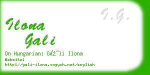 ilona gali business card